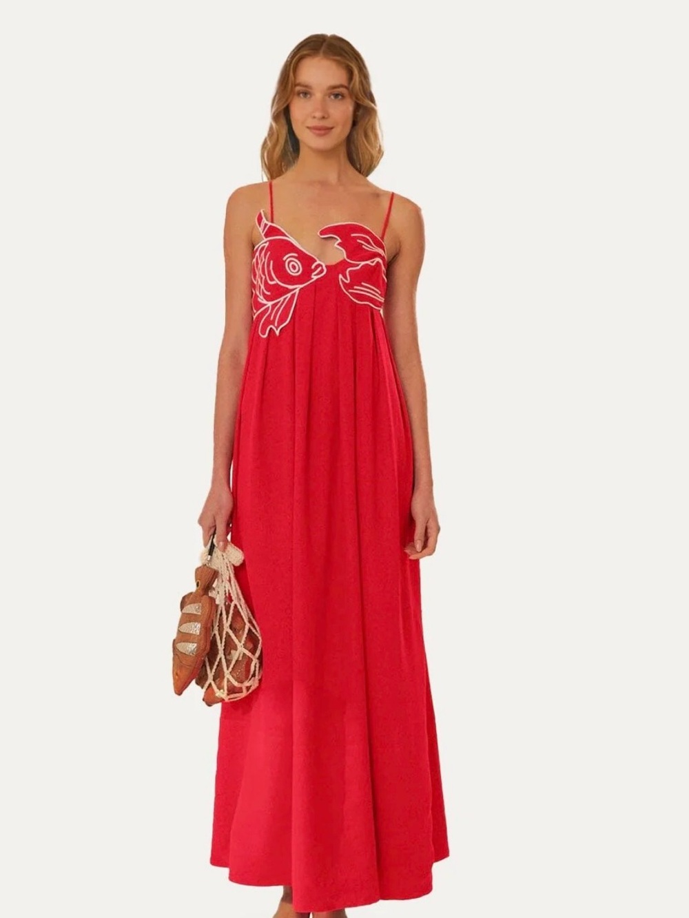 Farm Rio Red Fish Top Dress NWT